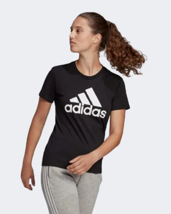 Adidas Loungewear Essentials Logo Women Sportswear T-Shirt Black/White Gl0722