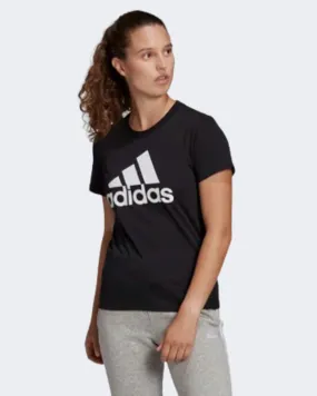 Adidas Loungewear Essentials Logo Women Sportswear T-Shirt Black/White Gl0722