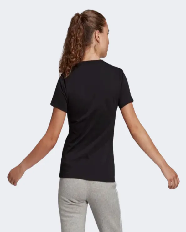 Adidas Loungewear Essentials Logo Women Sportswear T-Shirt Black/White Gl0722