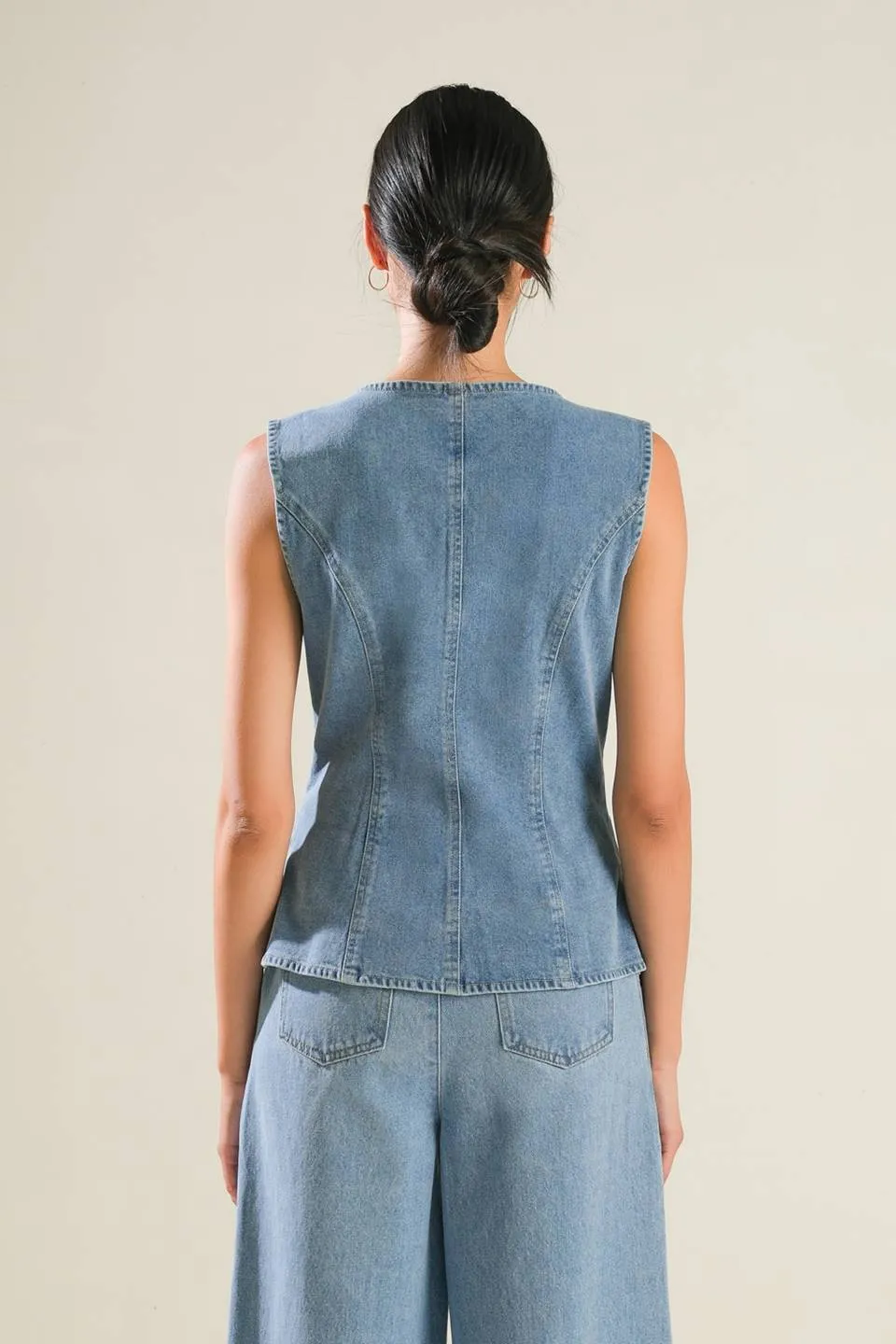 ADVENTURE AWAITS DENIM VEST