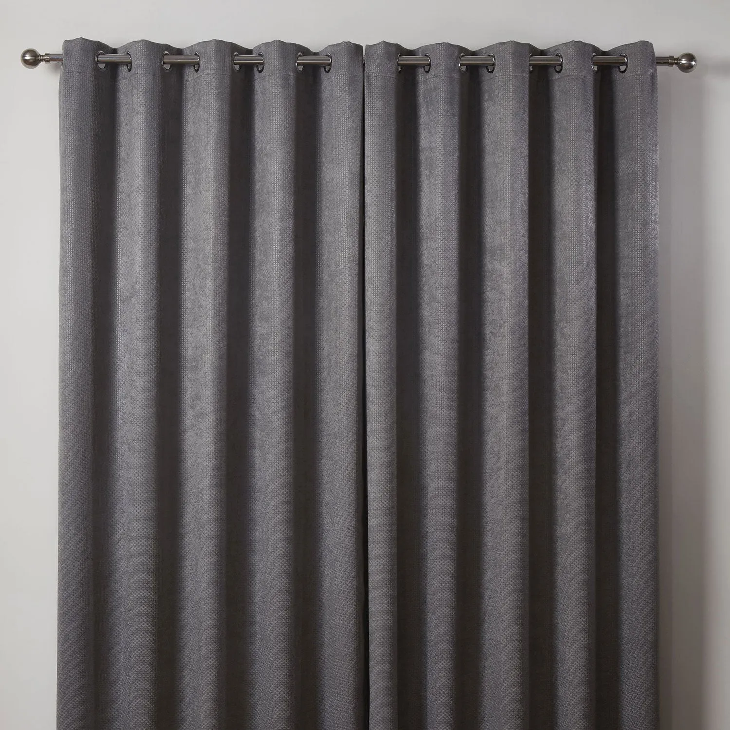 Ambiance Charcoal Grey Thermal Blackout Eyelet Curtains