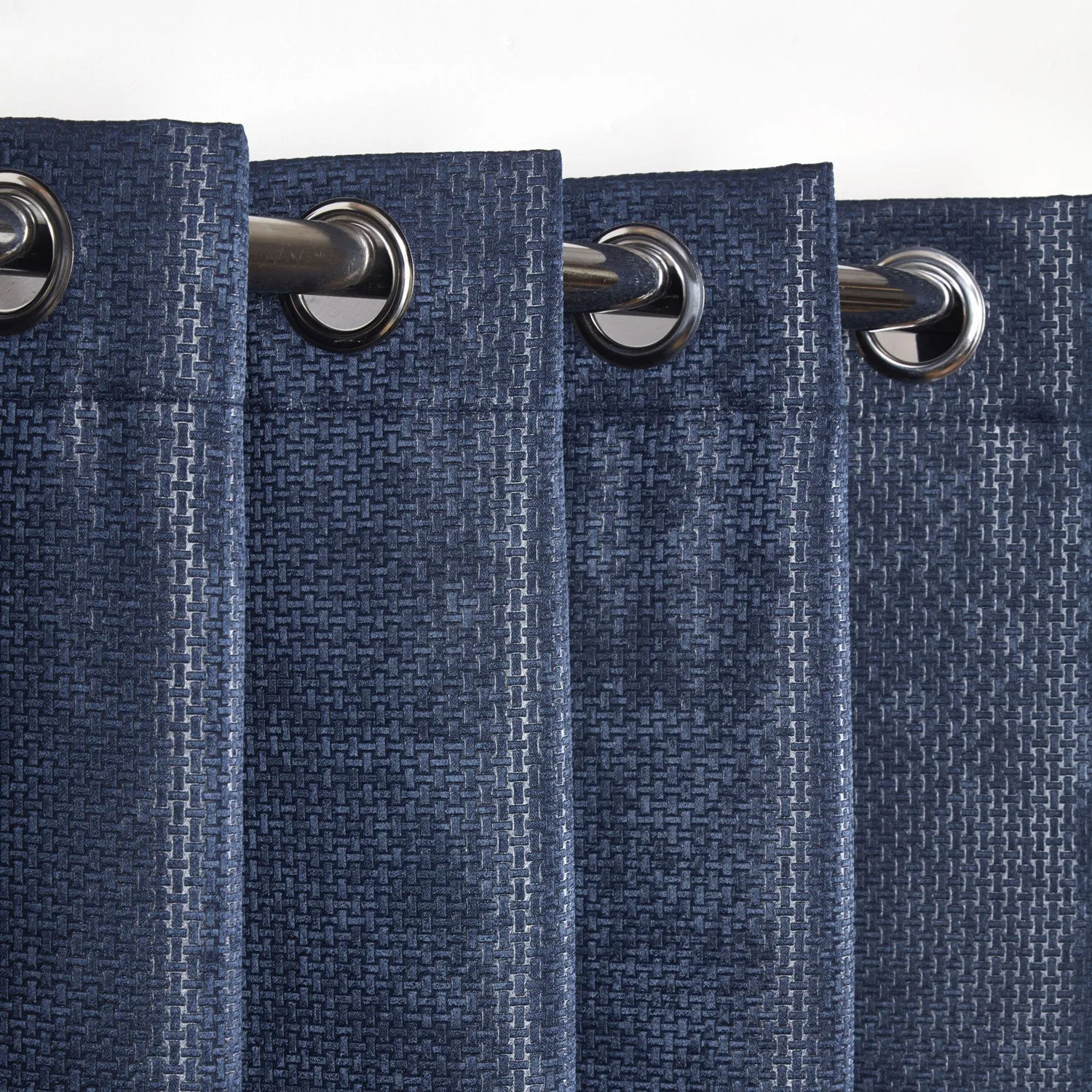 Ambiance Navy Blue Thermal Blackout Eyelet Curtains