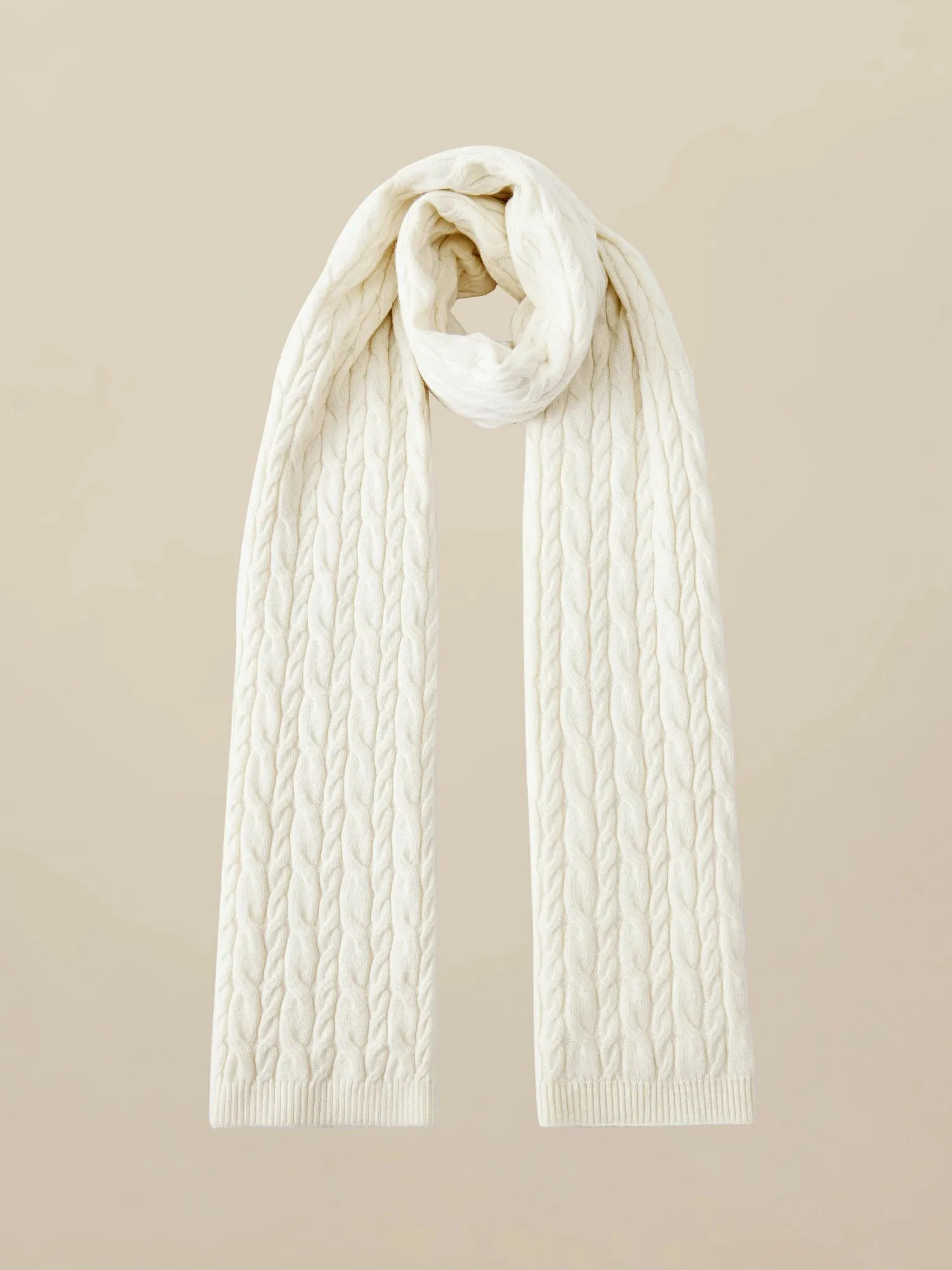 Amoretu Women's 100% Wool Cable Knit Scarf