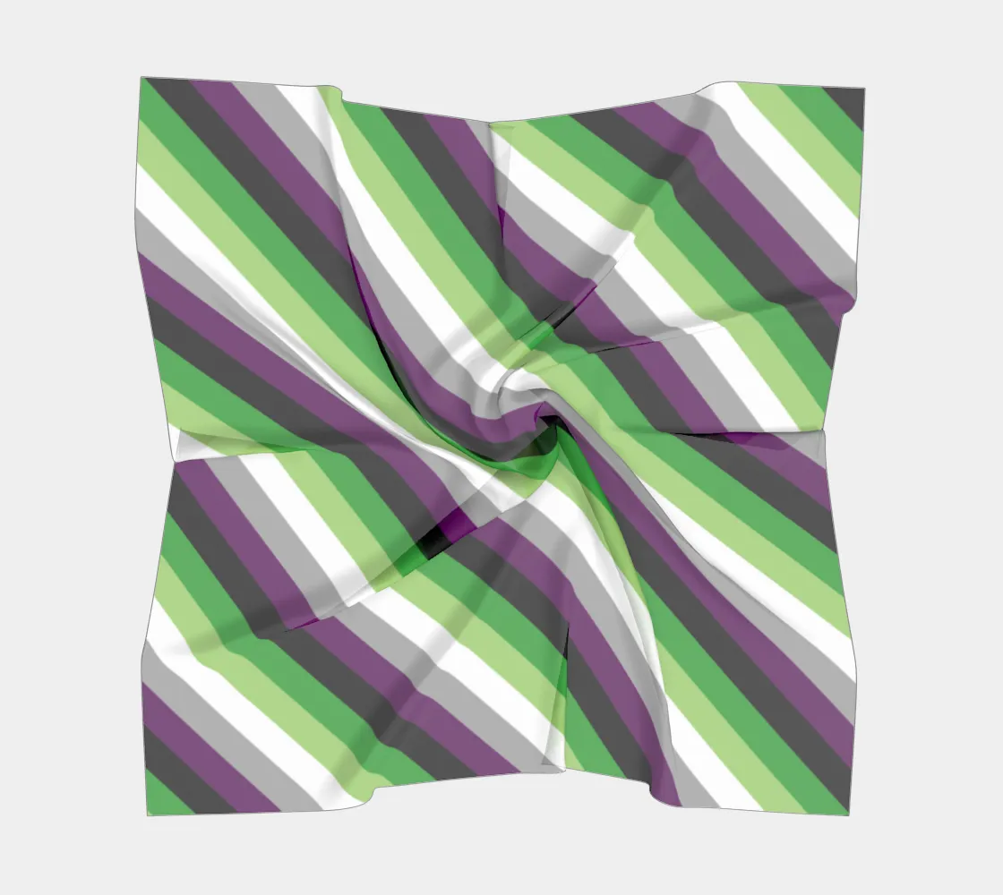 Aroace - V6 Striped  Square Scarf