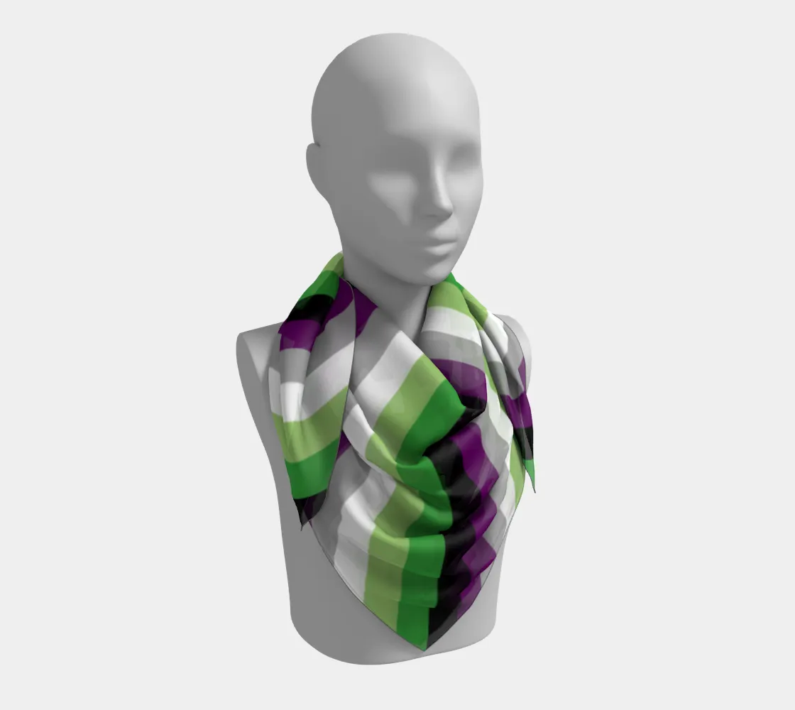 Aroace - V6 Striped  Square Scarf