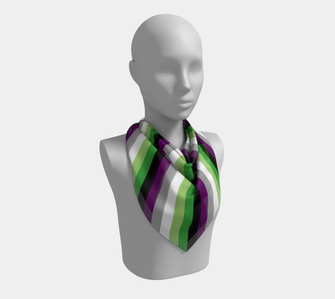 Aroace - V6 Striped  Square Scarf