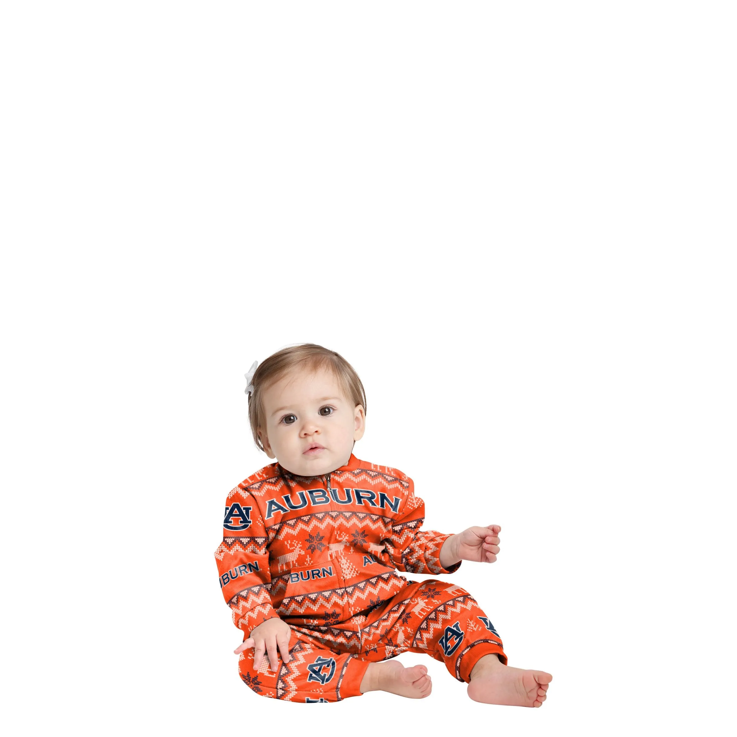 Auburn Tigers NCAA Ugly Pattern Family Holiday Pajamas