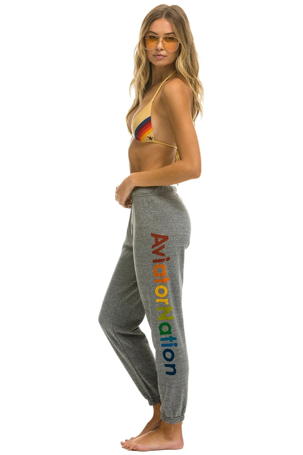 AVIATOR NATION LAGUNA BEACH SWEATPANTS - HEATHER GREY