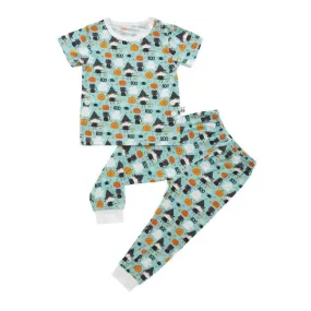 Bamberry Short Sleeves Pajama Set - Halloween Aqua