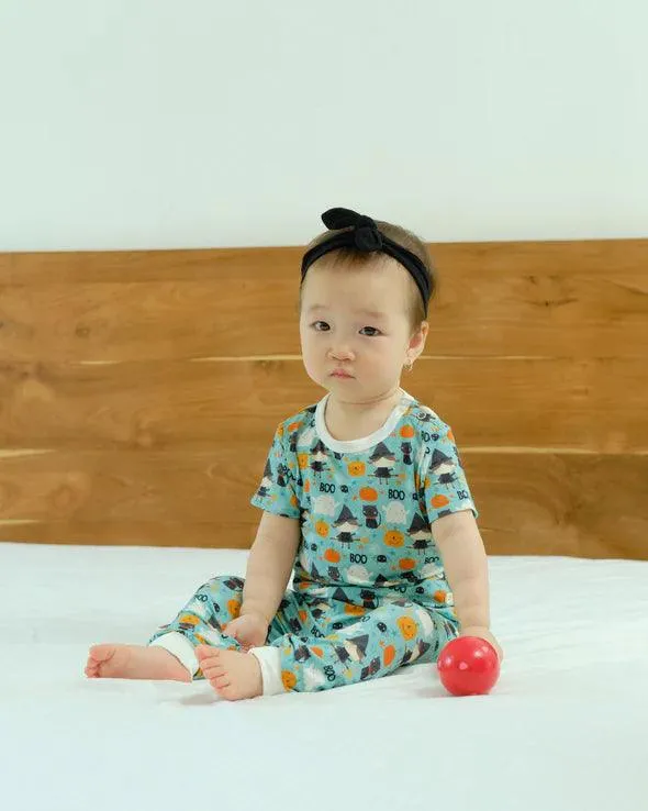 Bamberry Short Sleeves Pajama Set - Halloween Aqua