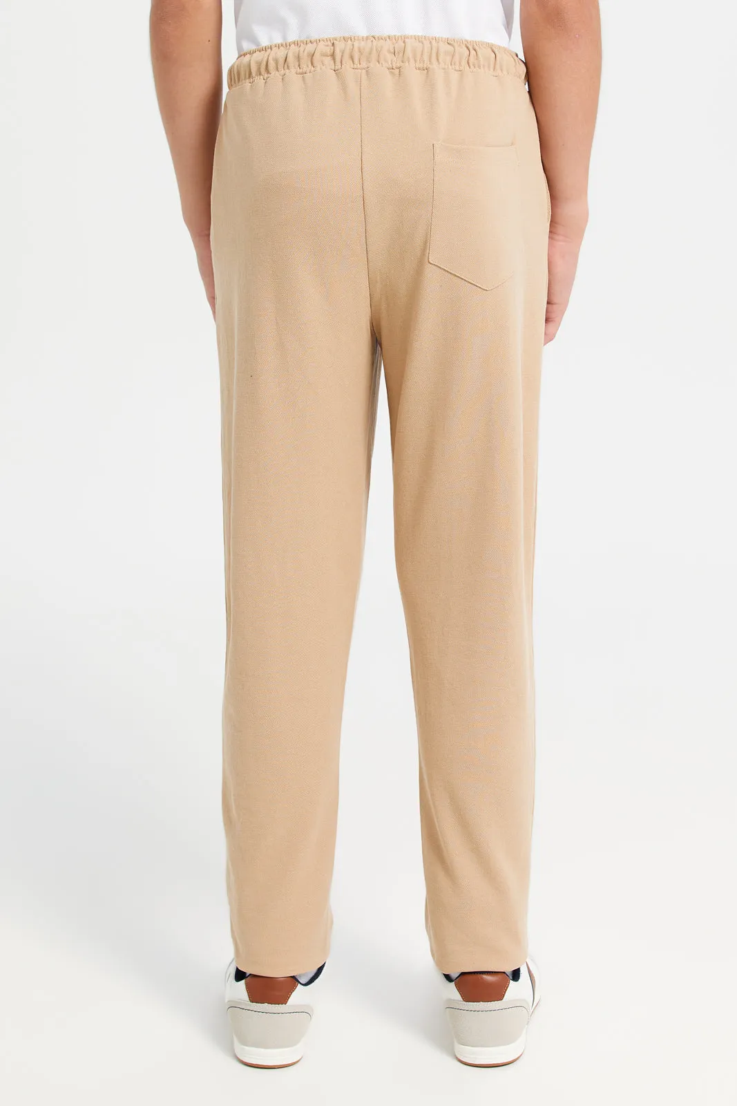 Beige Pique Table Active Pants