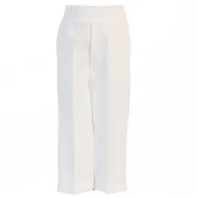 Big Boys White Elastic Special Occasion Long Dress Pants 8-14