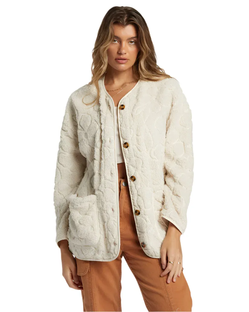 BILLABONG Women's Fireside Cozy Jacket White Cap