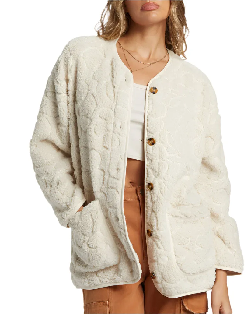 BILLABONG Women's Fireside Cozy Jacket White Cap