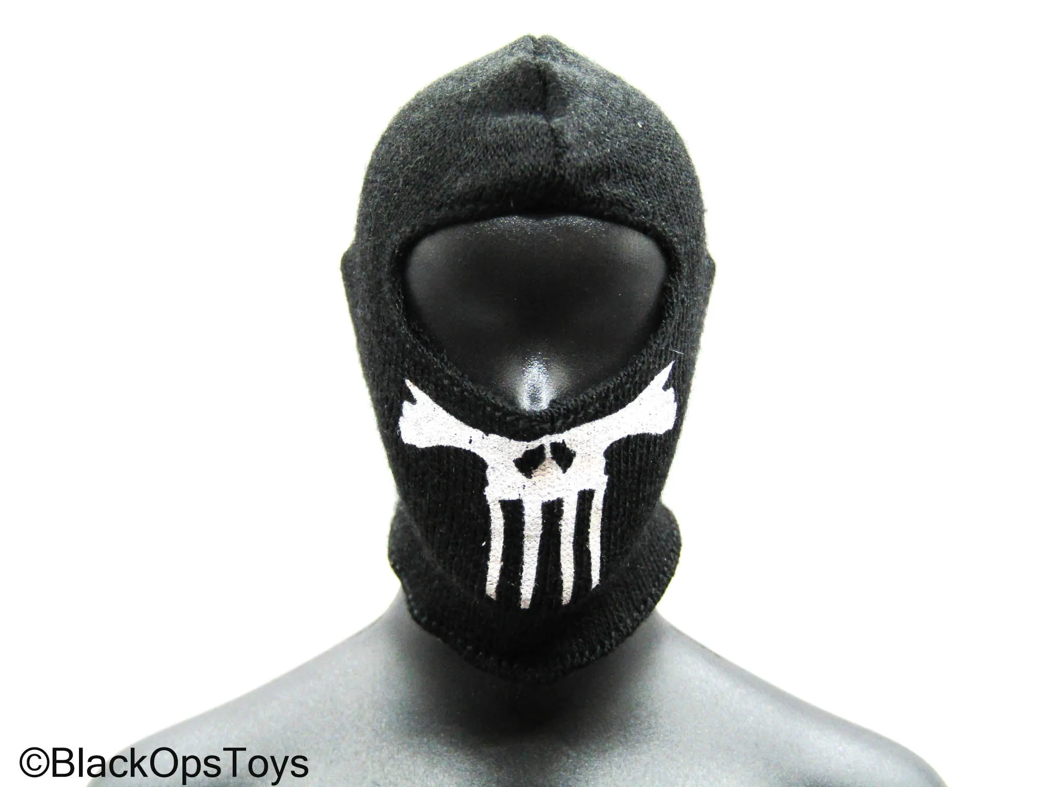 Black Balaclava w/White Skull Detail (x3)