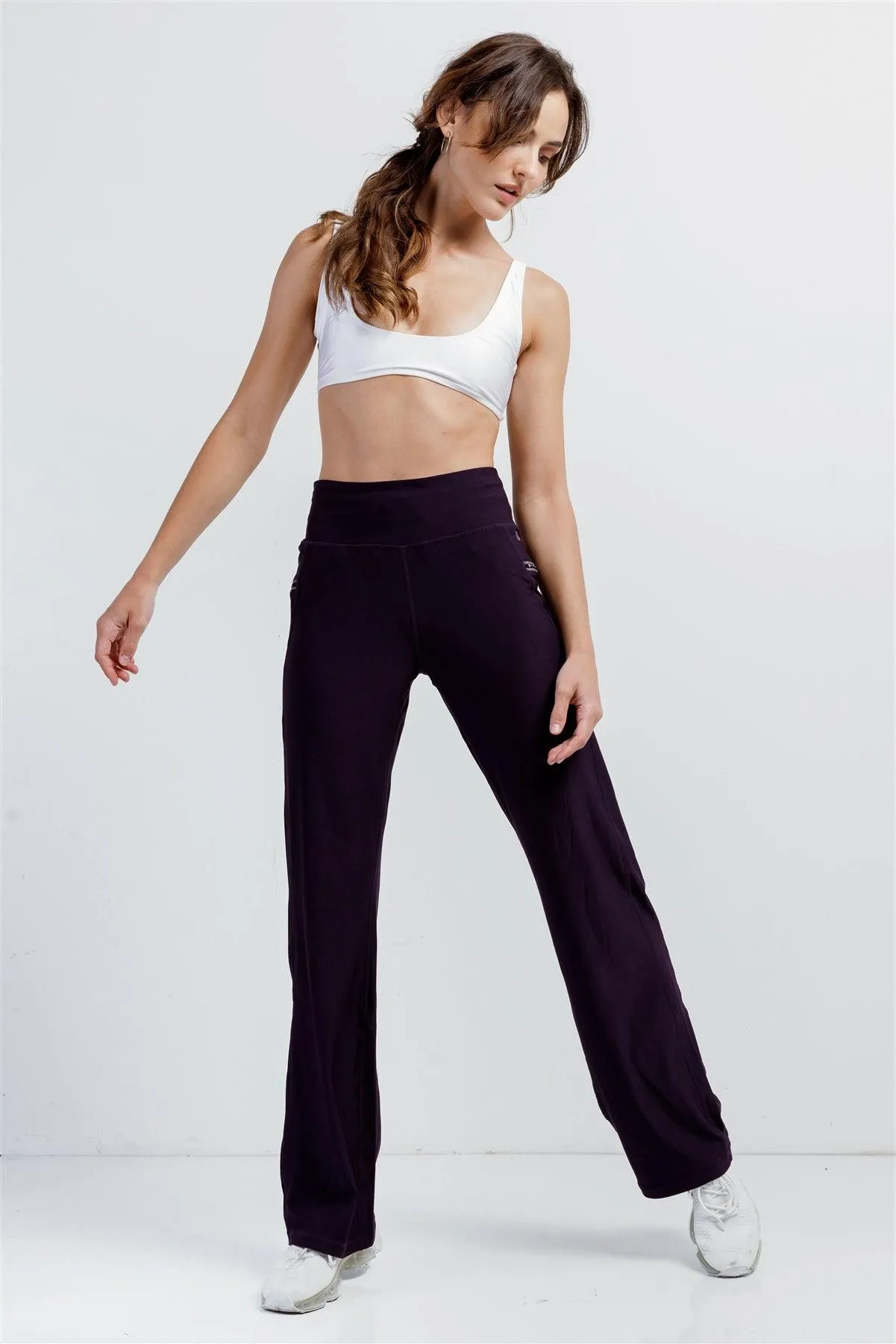 Black Berry Active Sporty Wide Leg Pants /1-2-2-1