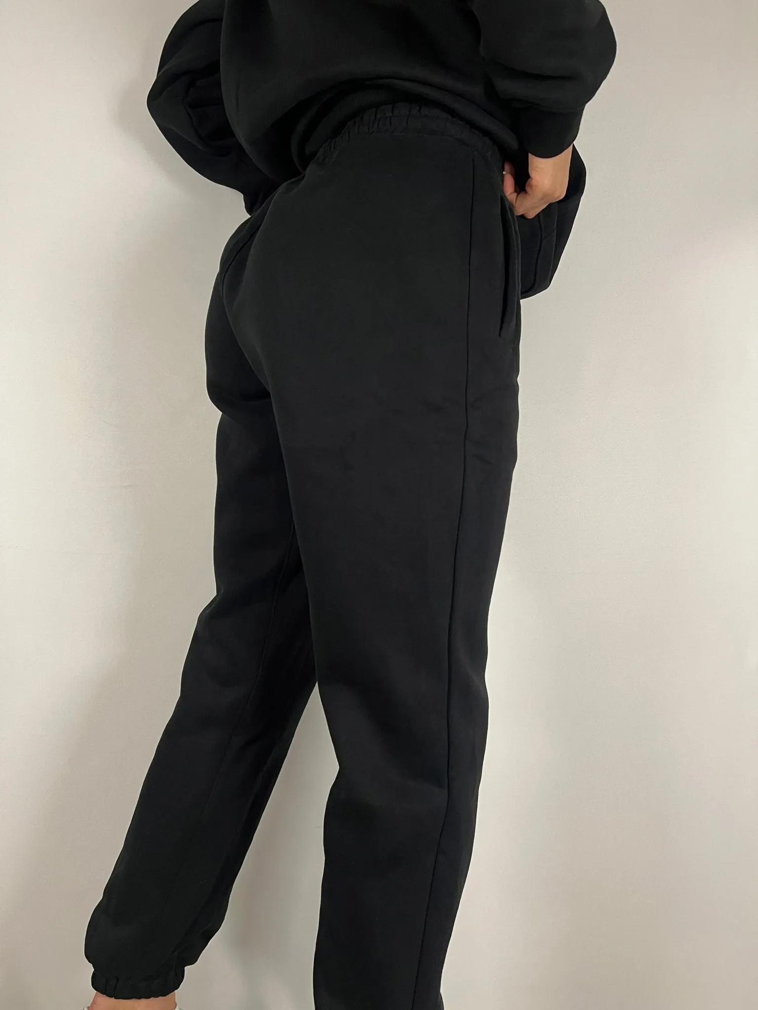 Black Thick Oversized Sweatpants