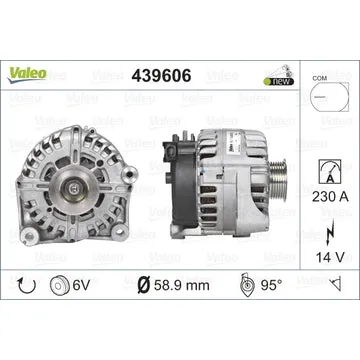 BMW Genuine 220A Alternator for M57N2 - Valeo 12317804266