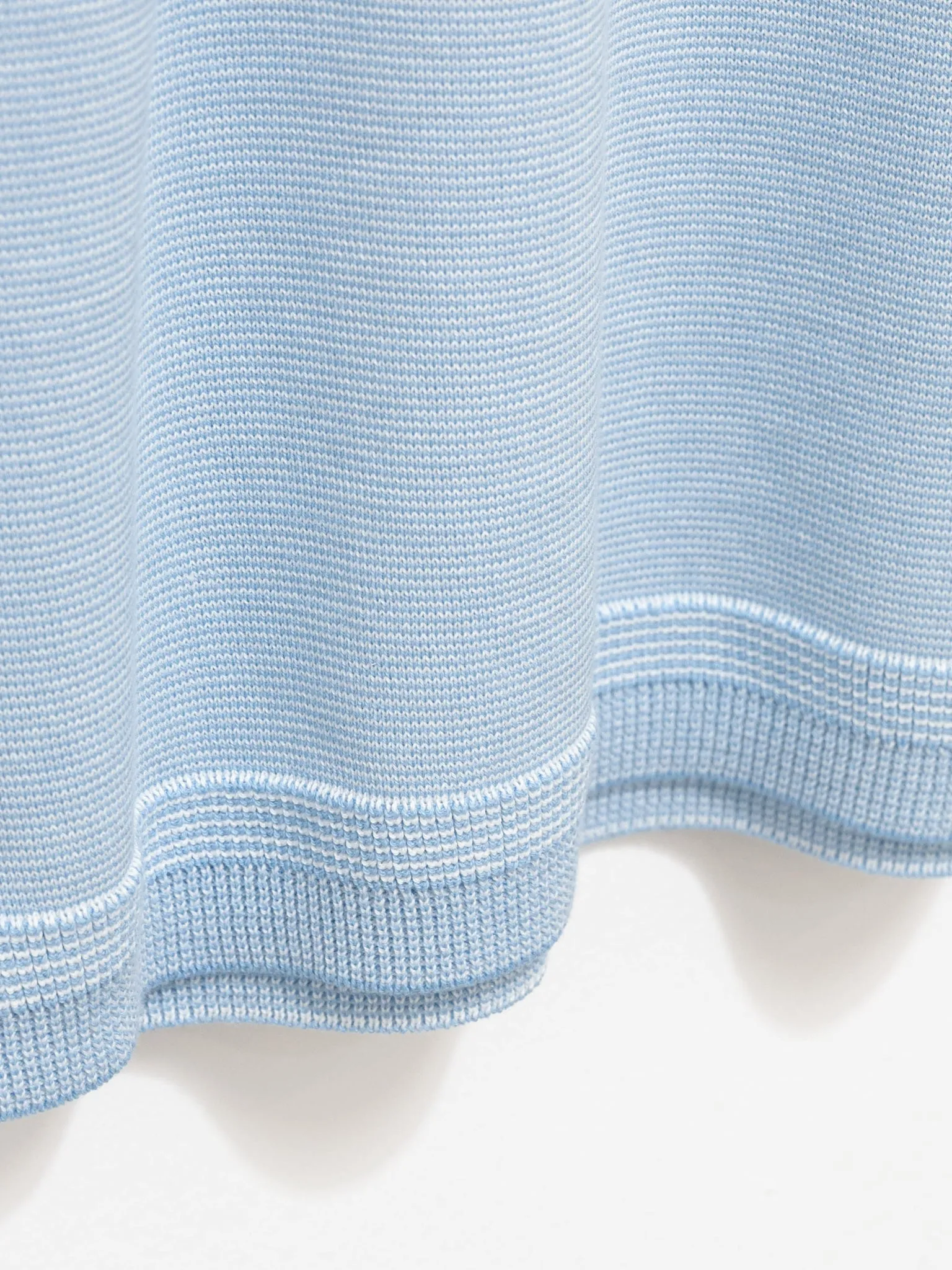 Border Knit T-Shirt - Blue Border