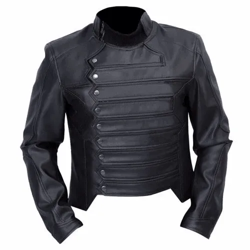 Bucky Barnes Black Leather Jacket