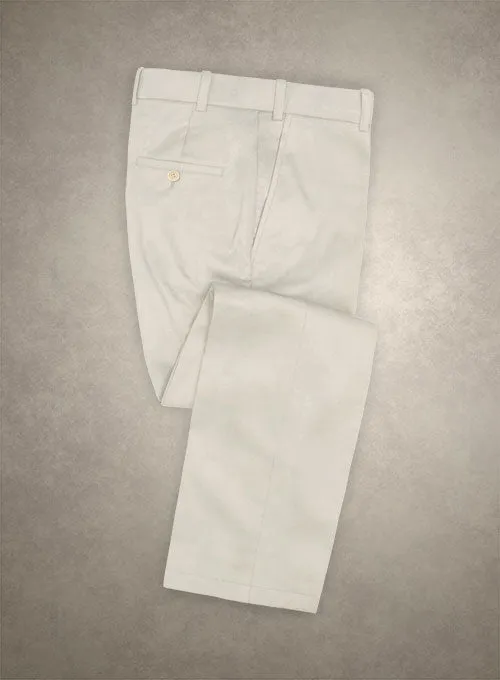 Caccioppoli Cotton Gabardine Champagne Ivory Pants