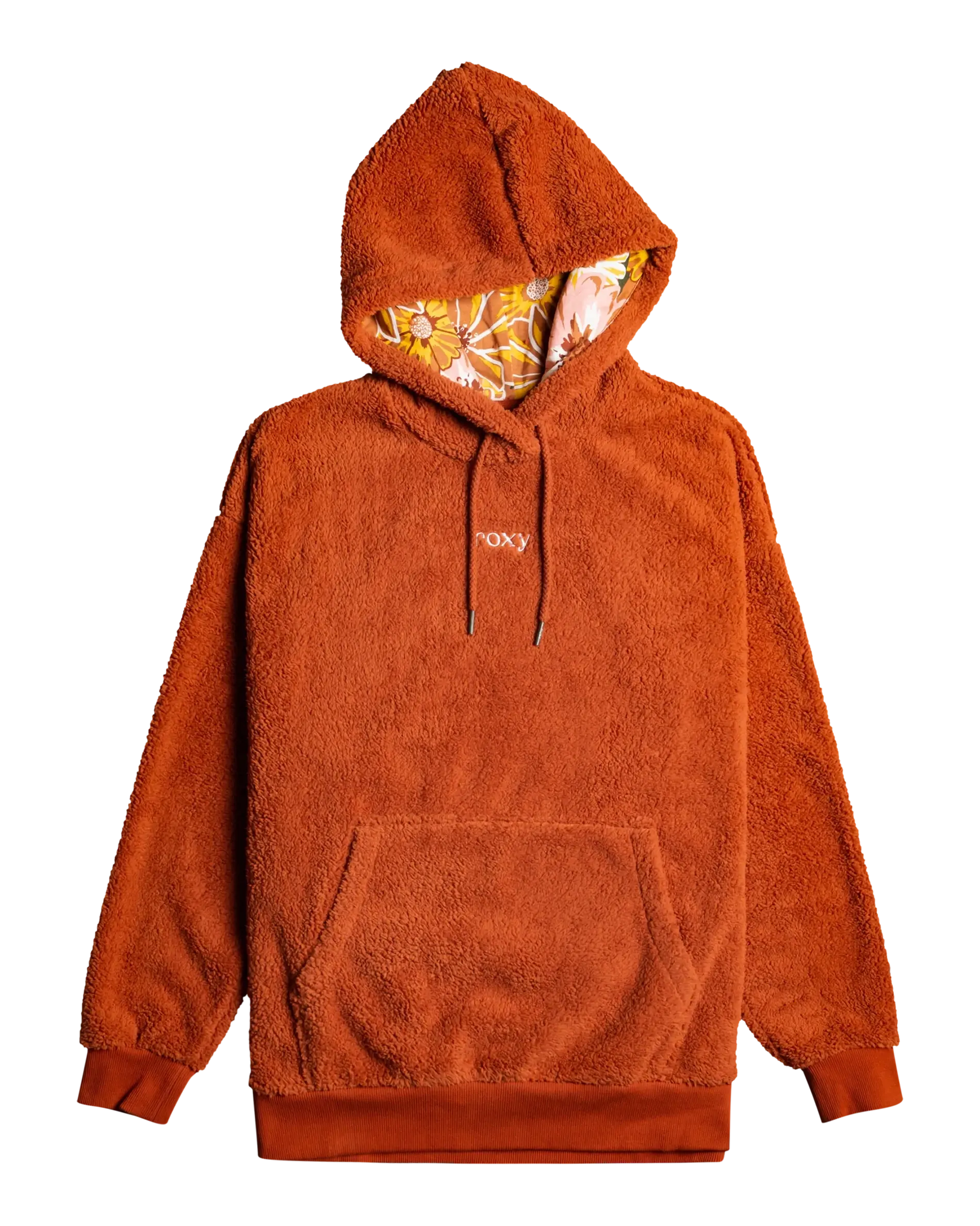 Call Me Hooded Fleece Jacket in Baked Clay