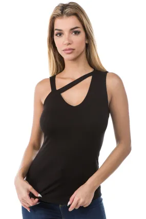 CALLA SLEEVELESS TOP (BLACK)- VT2669