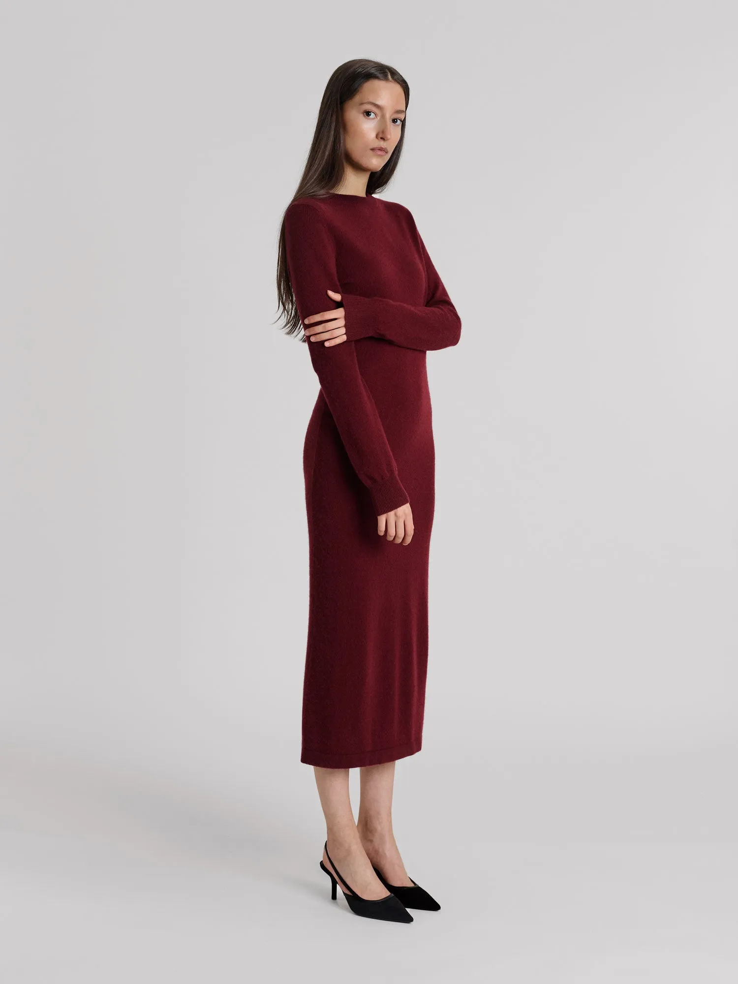 Cashmere dress "Hedvig" - Bordeaux