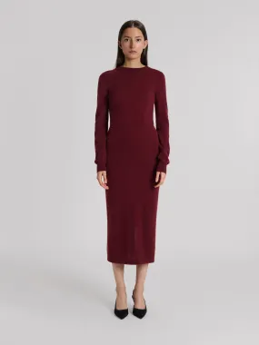 Cashmere dress "Hedvig" - Bordeaux