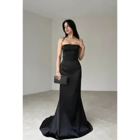 Chic & Modern Criss-Cross Straps Sleeveless Trumpet Evening Party Prom Dress