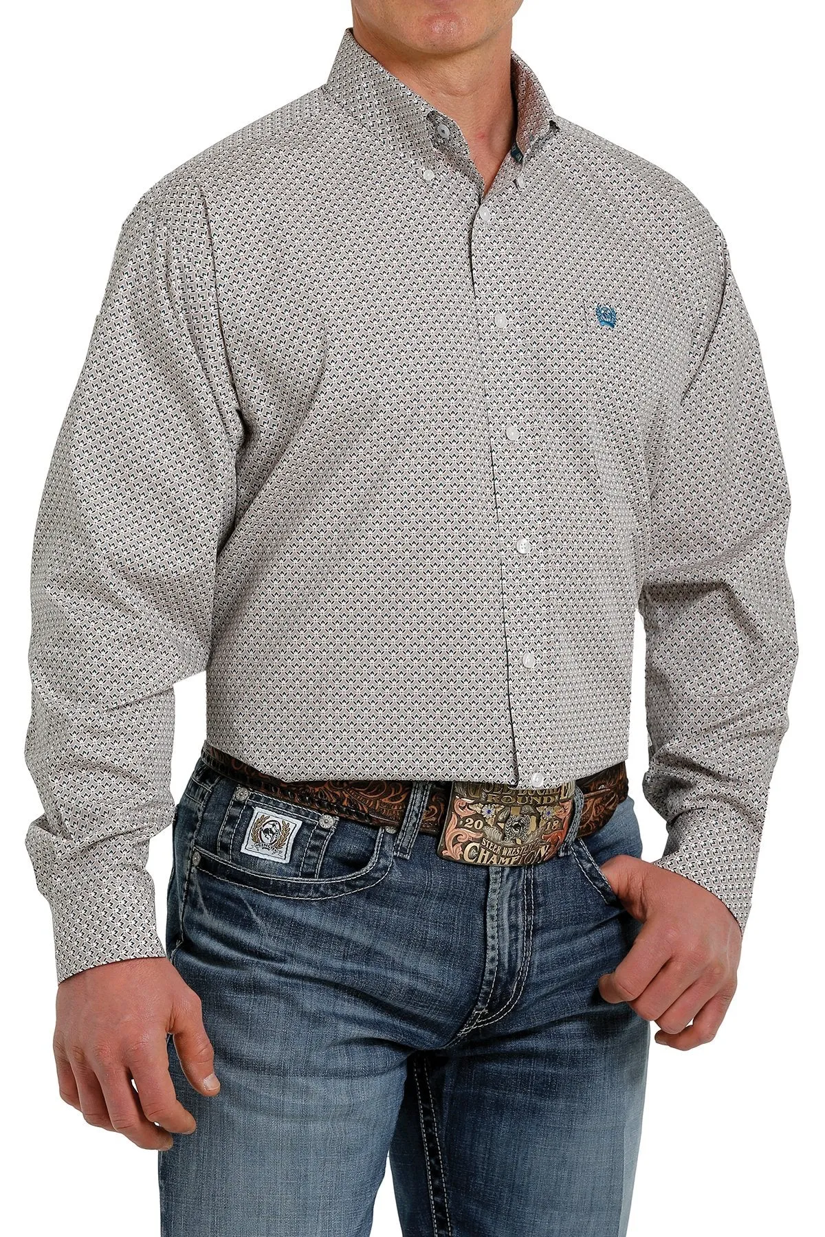 Cinch Mens Geometric Print L/S Shirt - MTW1105346