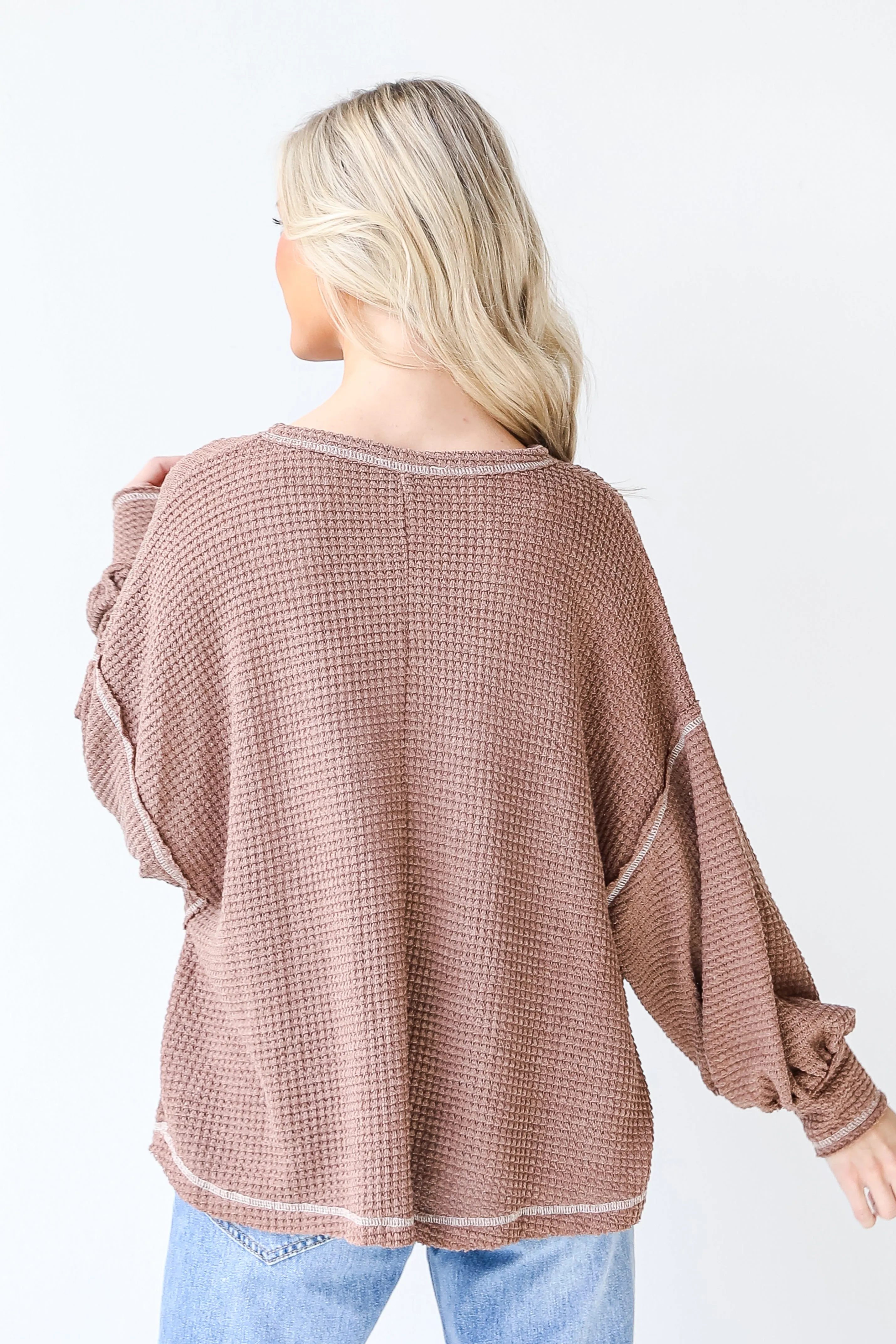 Cold Days Waffle Knit Top