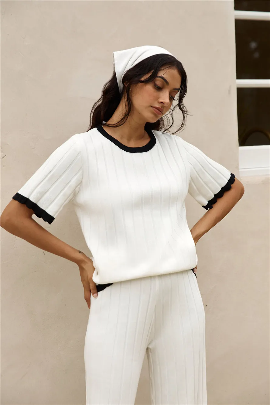 Colder Days Knit Top White