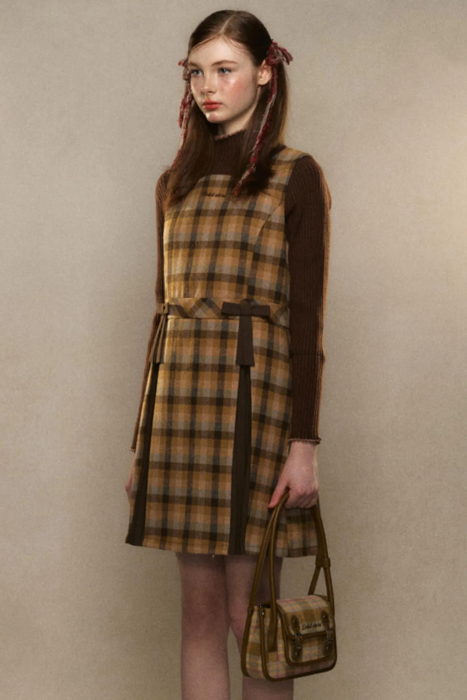 College Tweed Plaid Dress & Outer Set-Up