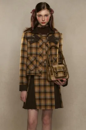 College Tweed Plaid Dress & Outer Set-Up