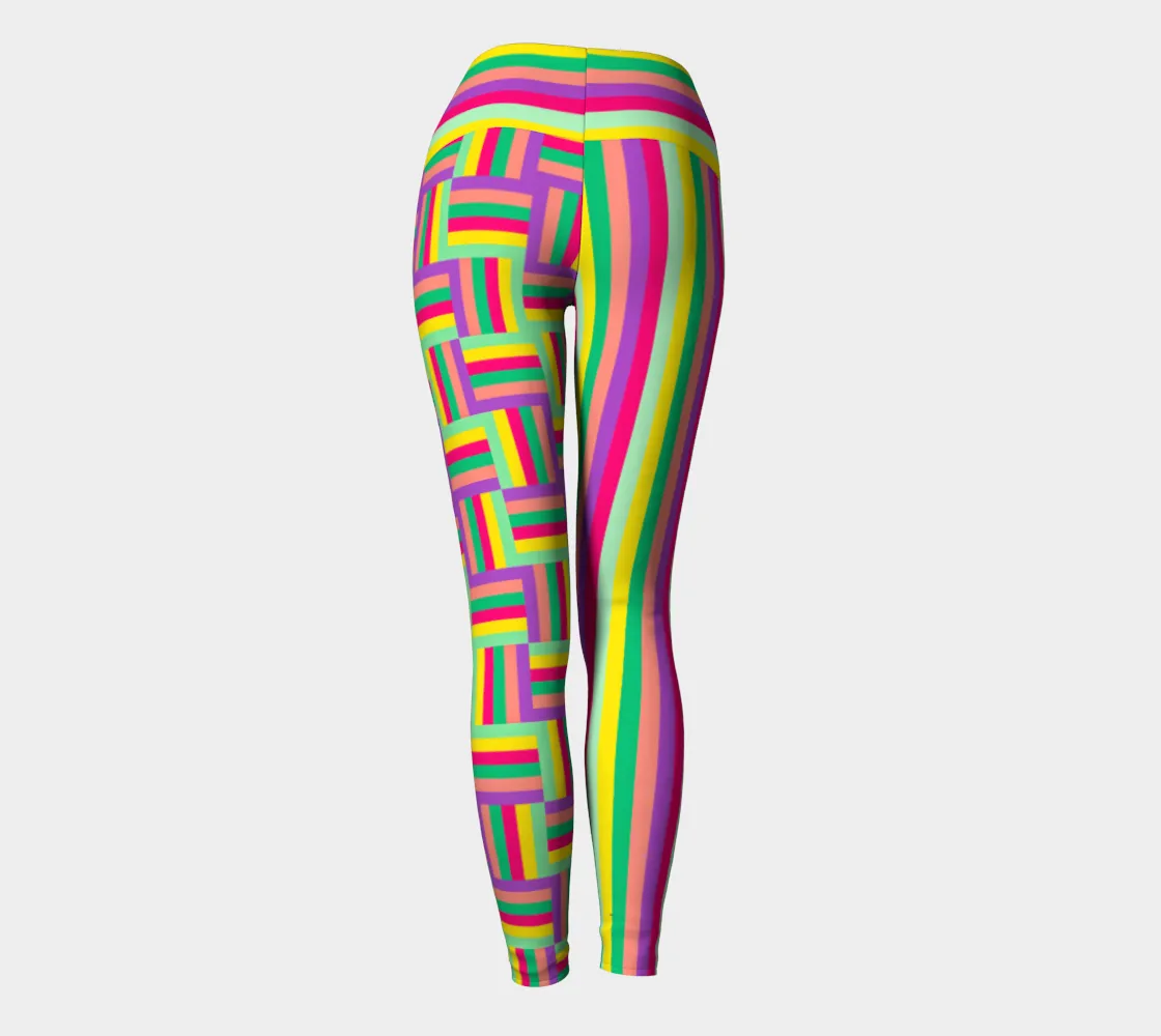 Color Matrix Yoga Leggings