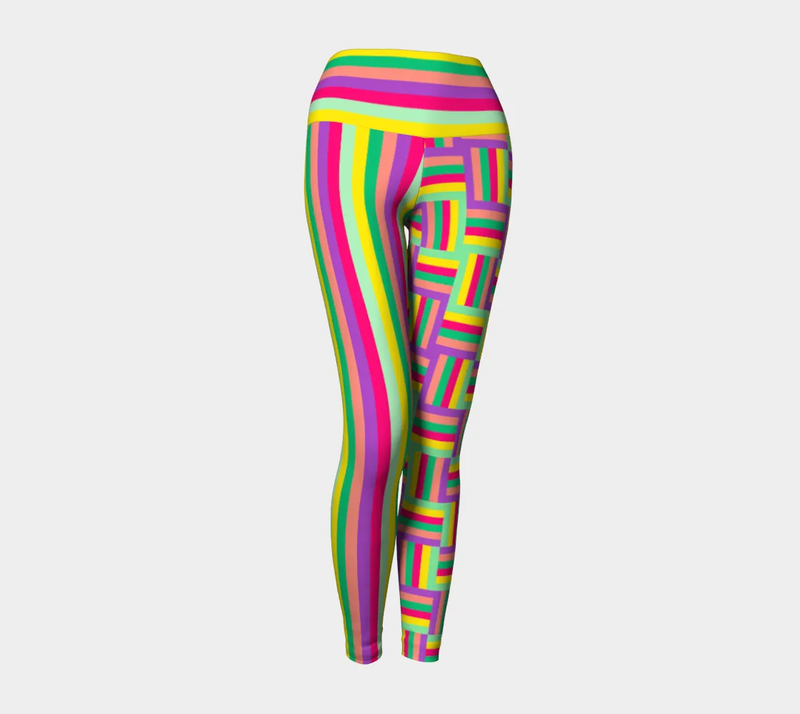 Color Matrix Yoga Leggings