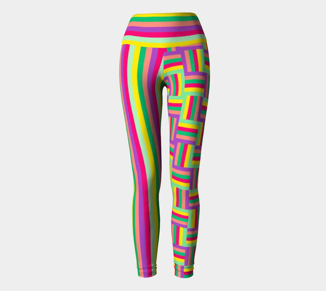 Color Matrix Yoga Leggings