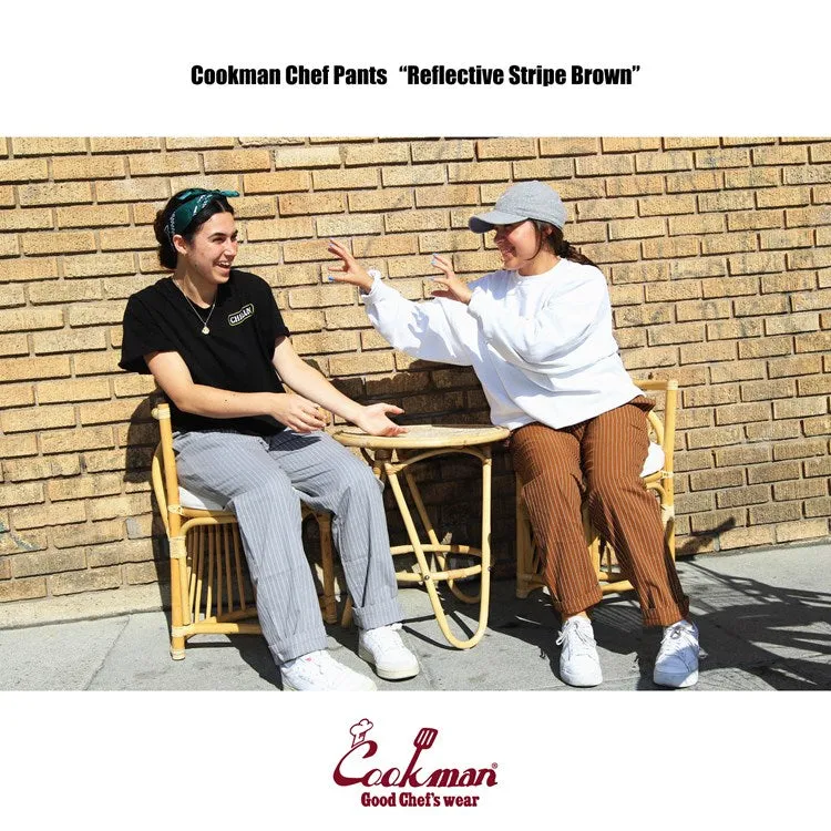 Cookman Chef Pants - Reflective Stripe : Brown