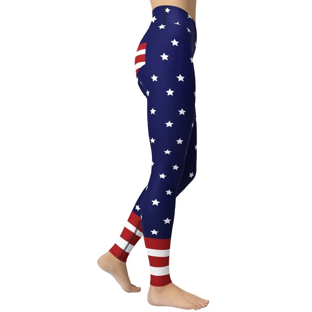 Cool Patriotic Yoga Leggings