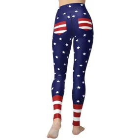 Cool Patriotic Yoga Leggings