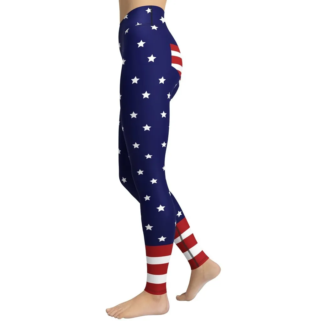 Cool Patriotic Yoga Leggings