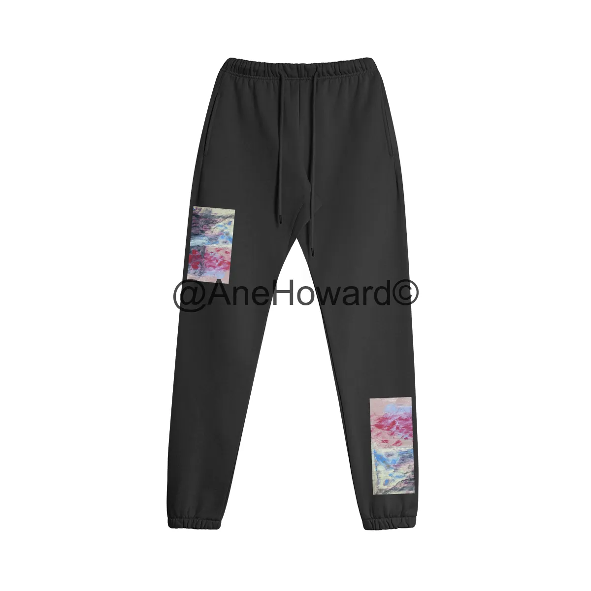 Cotton Fleece Sweatpants Abstract Sailing