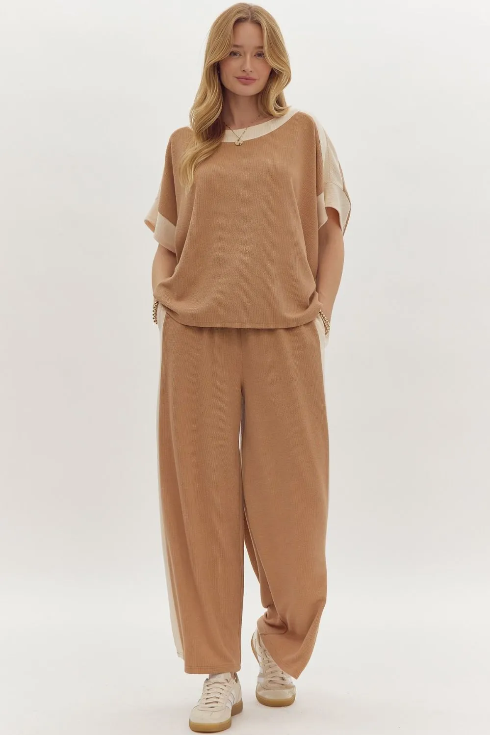 Cozy Chic Set Pants - Camel *Regular & Curvy*