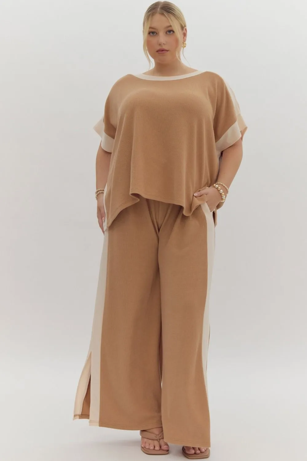 Cozy Chic Set Pants - Camel *Regular & Curvy*