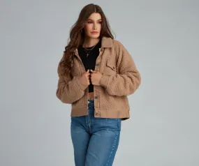 Cuddle Up Sherpa Knit Jacket