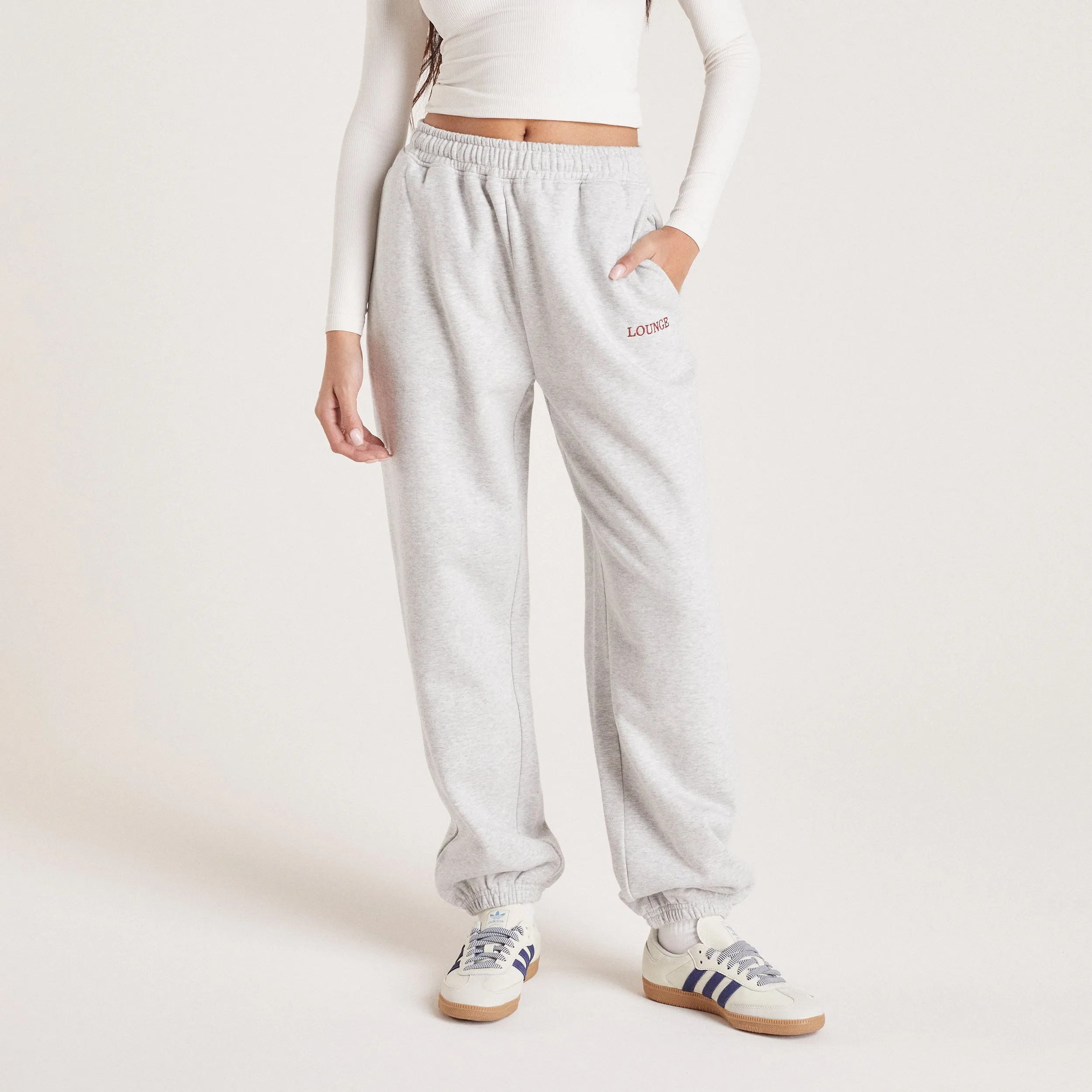 Cuffed Sweatpants - Grey Marl