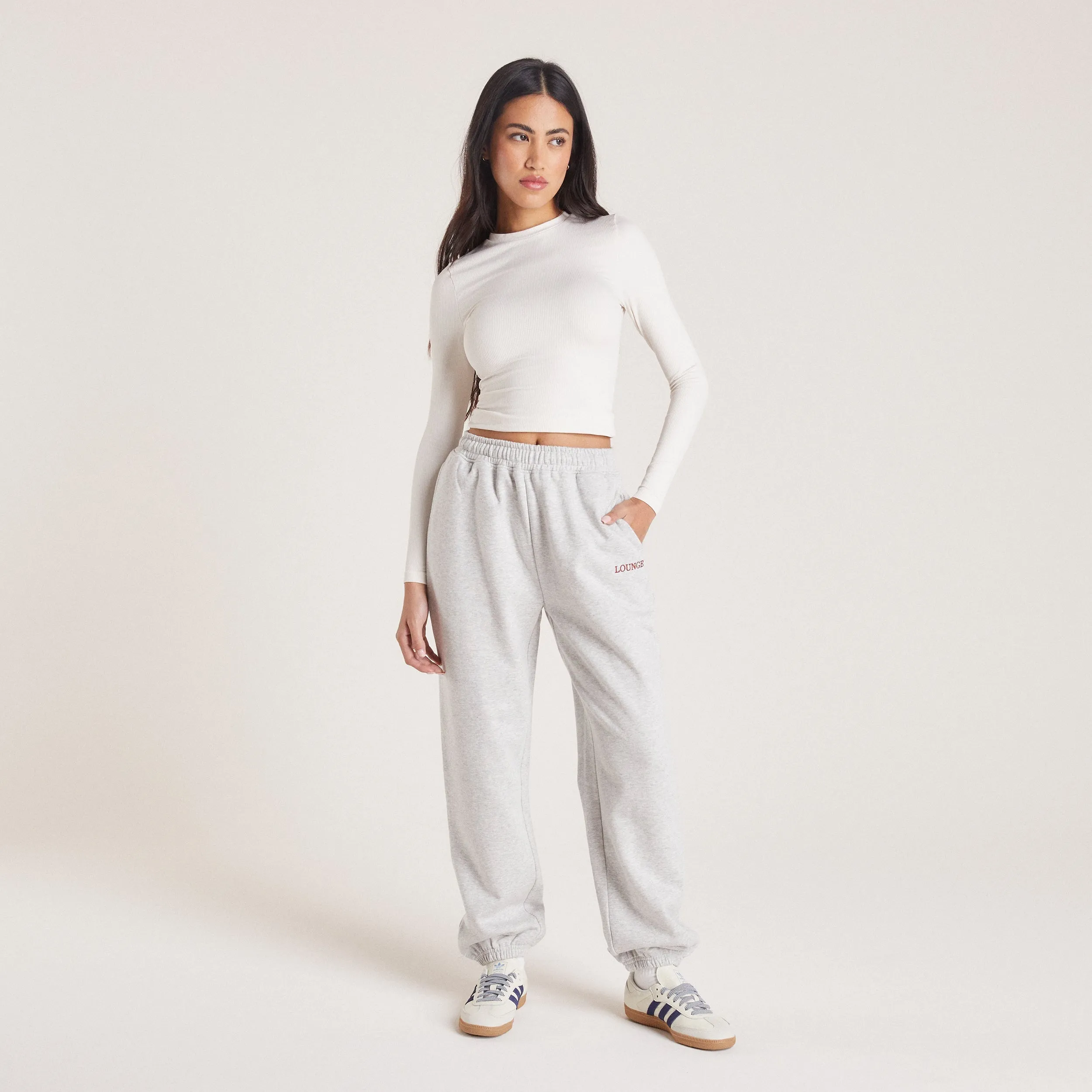 Cuffed Sweatpants - Grey Marl