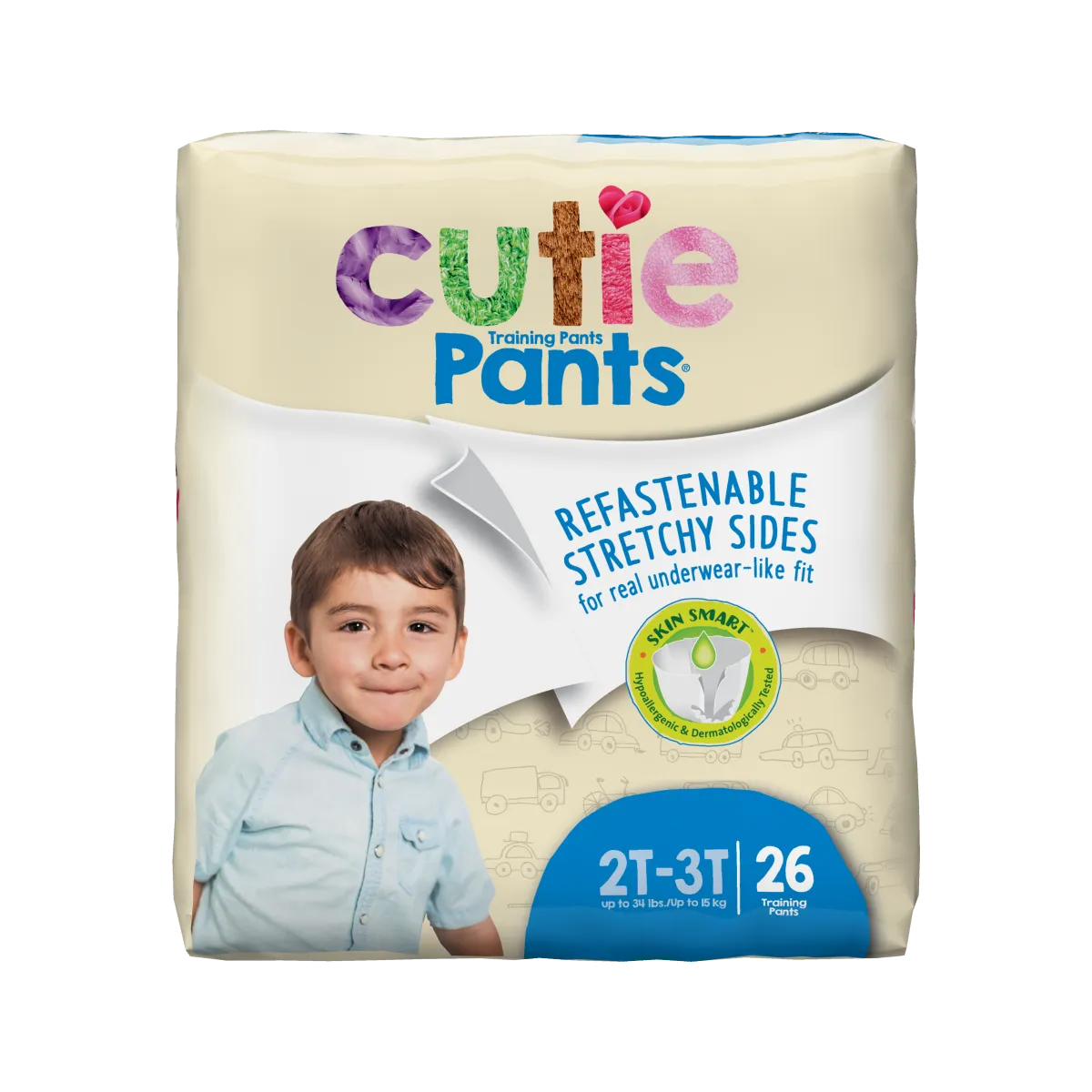 Cutie Pant Training Pant - Boy 2T-3T, Pack of 26