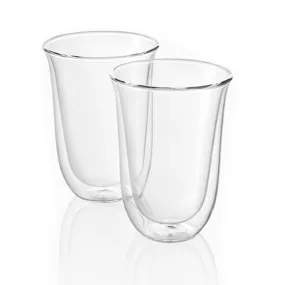 DeLonghi Bicchieri Glass Latte Macchiato Cups, Set of 2